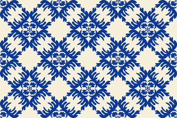 Motifs Ikat floral paisley embroidery on awhite background.geometric ethnic oriental pattern traditional.Aztec style abstract vector illustration.design for texture,fabric,clothing,wrapping,decoration