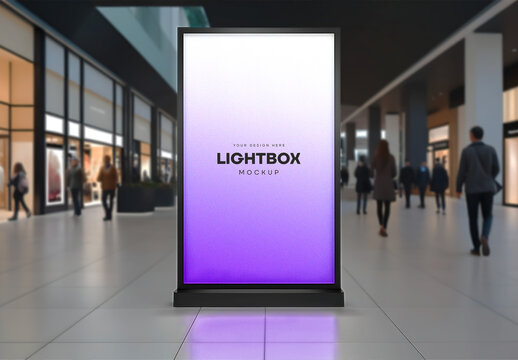 Light Box sign Mockup With Generative AI