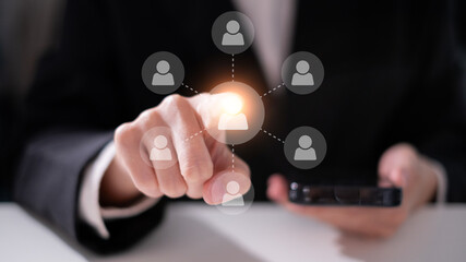 Online affiliate marketing business strategy digital advertising network concept