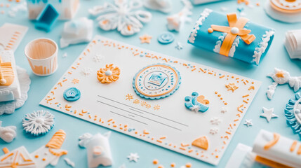 Fototapeta premium Celebration concept: Sweet Miniature World Creation