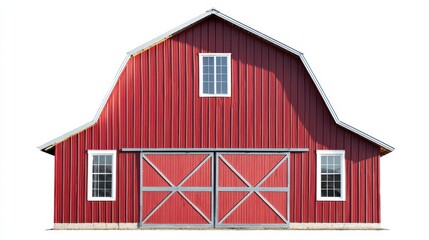 Rustic Red Barn: An iconic red barn with a classic design and a touch of rustic charm, embodying the beauty of agricultural architecture.