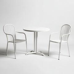 White Metal Outdoor Patio Furniture Set