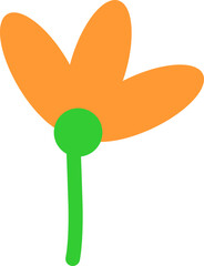 simple hand drawn flower cute illustration