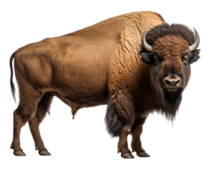 PNG American bison livestock wildlife animal.
