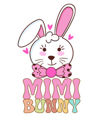 Mimi Bunny SVG T-Shirt Design Funny Easter SVG Designs