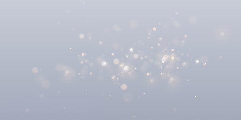 
golden bokeh particles and glare on a transparent background