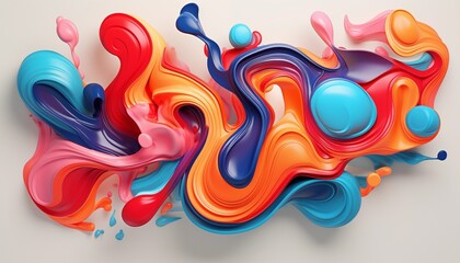 abstract colorful background blue orange red purple paint liquid splash