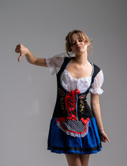 Woman in Traditional Bavarian Costume