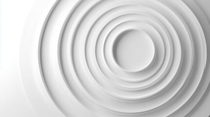 Concentric randomly offset white rings or circles steps fading out background wallpaper banner,...