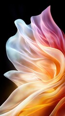   A focused photograph of a bloom on a dark canvas with a blurred floral portrait at its core