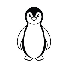 penguin on white background
