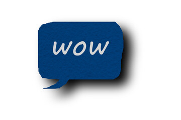 Blue speech bubble with pointed tail on transparent background.