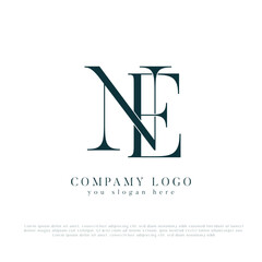 Initial letter NE, EN logo monogram vector design