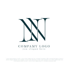 Initial letter NN, logo monogram vector design
