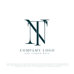 Initial letter NT, TN logo monogram vector design
