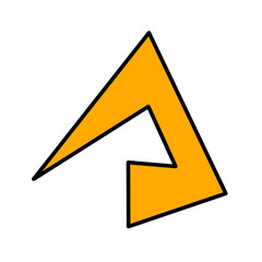 Abstract Orange Arrow , yellow arrow icon