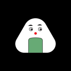 Onigiri Character Cartoon Drawing Illustration