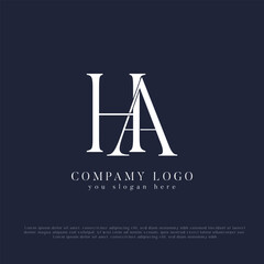 HA, AH Monogram Logo Design Creative Letter Logo