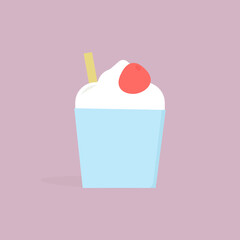 Cute Cartoon Ice Cream Illustration