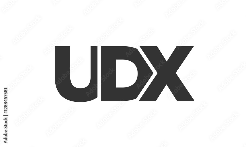 Fototapete udx logo design template with strong and modern bold text. initial based vector logotype featuring s