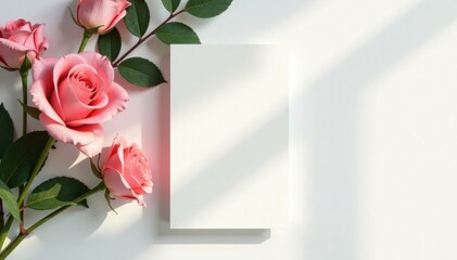 Elegant invitation set on a minimalist background, layout, stickers, event