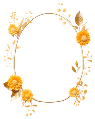 PNG  Flower jewelry wreath yellow.