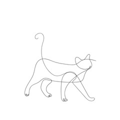 continuous line drawing doodle Minimalist cats line art