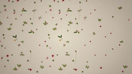 Delicate Floral Pattern on Beige Background Seamless Texture for Design Projects