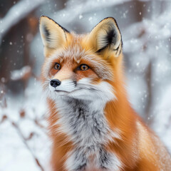 Obraz premium Crimson in the Snow