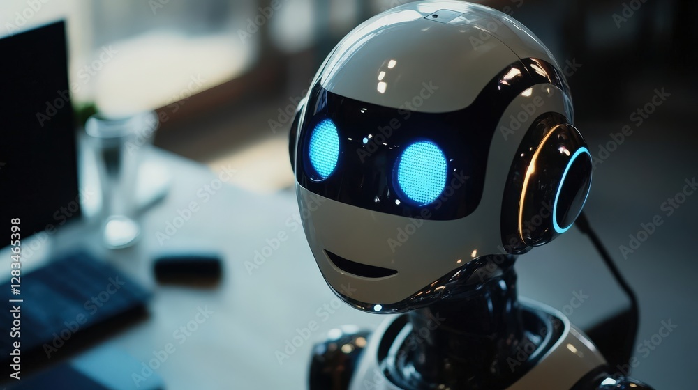 Poster ai-powered customer service chatbot answering queries on a website, providing instant support for cu