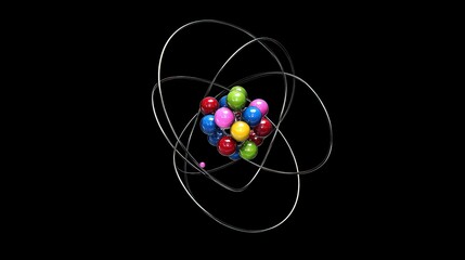 An atomic diagram showing the neutron s interaction with protons in the nucleus of hydrogen