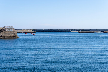 Obraz premium 北茨城市の平潟港の景色