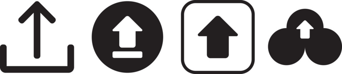 upload icon vector set