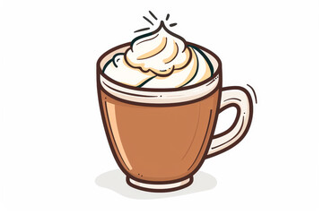 Cup of Cacao and Cream. Generative AI