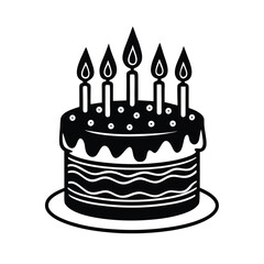 birthday cake vector illustration