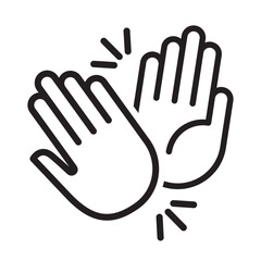 Meetup icon with hands for connection and bonding