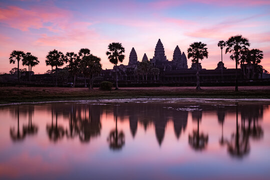 Angkor Wat temple at sunrise, Siem Reap, Cambodia