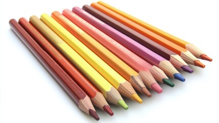 Fototapeta premium Colorful pencil art creation studio workspace photography artistic environment close-up view creativity unleashed