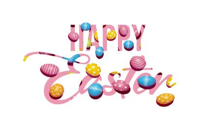 Happy Easter calligraphy lettering . Happy Easter text banner.
