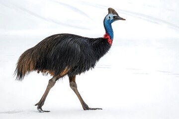 Obraz premium Cassowary on White Background