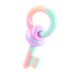 key icon isolated 3d render illustration