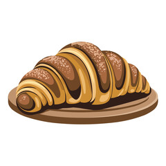 croissant isolated on white background