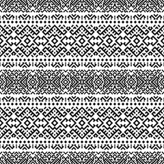 A modern take on tribal aesthetics, this seamless black and white horizontal geometric pattern adds bold, rhythmic symmetry to textiles, wallpapers, and more.