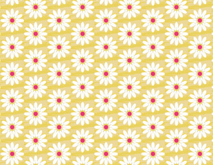 Cheerful Seamless Daisy Pattern – Fresh Floral Print for Spring & Summer