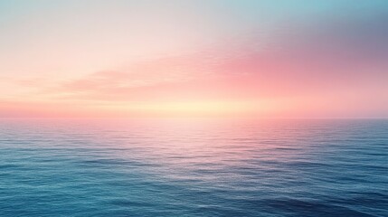 Fototapeta premium Vibrant Ocean Sunset with Pink and Blue Sky Golden Light Reflecting Water Serene Atmosphere
