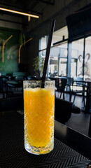 orange juice in a glass