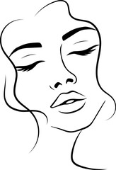 Vector illustration of woman face