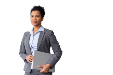 Professional African American woman with a strong business presence