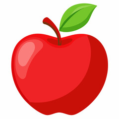 red apple vector illustration
