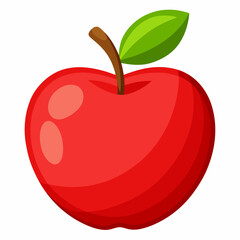 red apple vector illustration